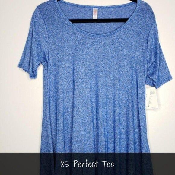 LuLaRoe Perfect T XS Solid Blue NEW - Picture 1 of 1